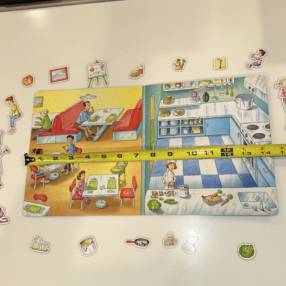 IMAGINETICS Magnetic Restaurant Scene and 19 Magnets - Complete